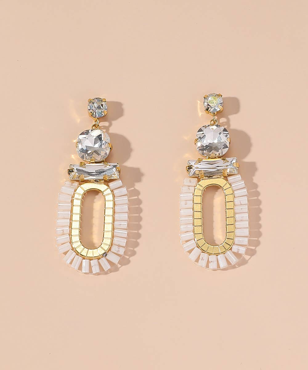 Bold Colourful Gold Statement Earrings