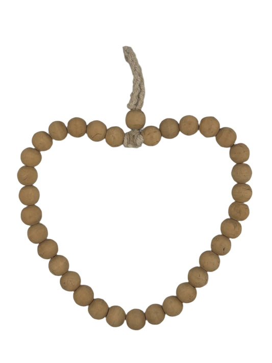 Boho Beaded Heart Wall Hanger