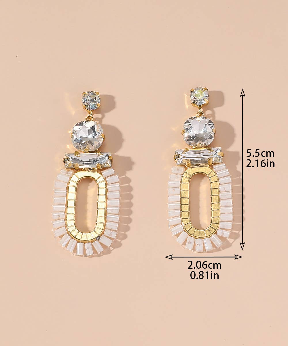 Bold Colourful Gold Statement Earrings