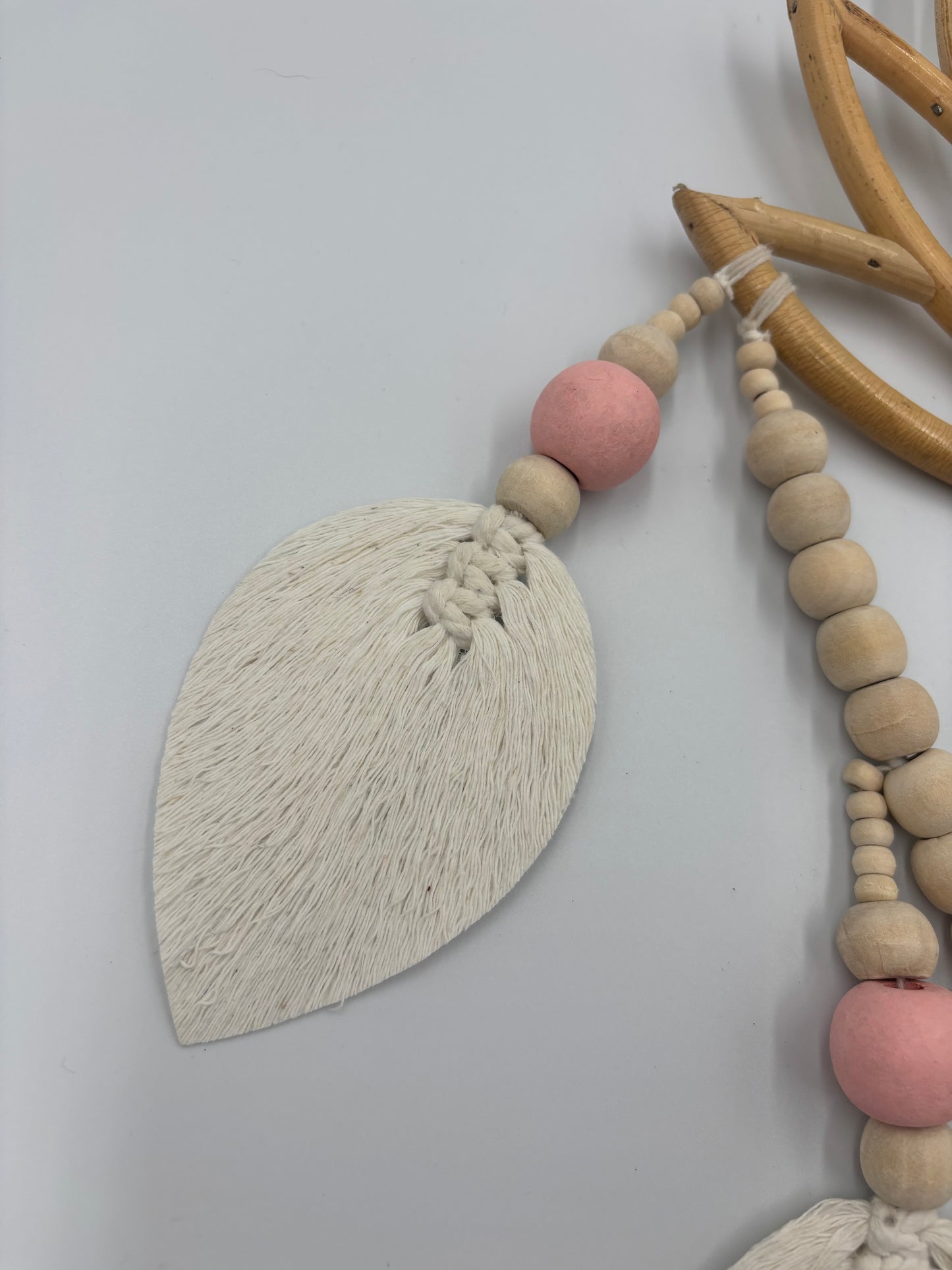 Lotus Dream Catcher - Handcrafted with Beads and Bamboo Wall Hanger