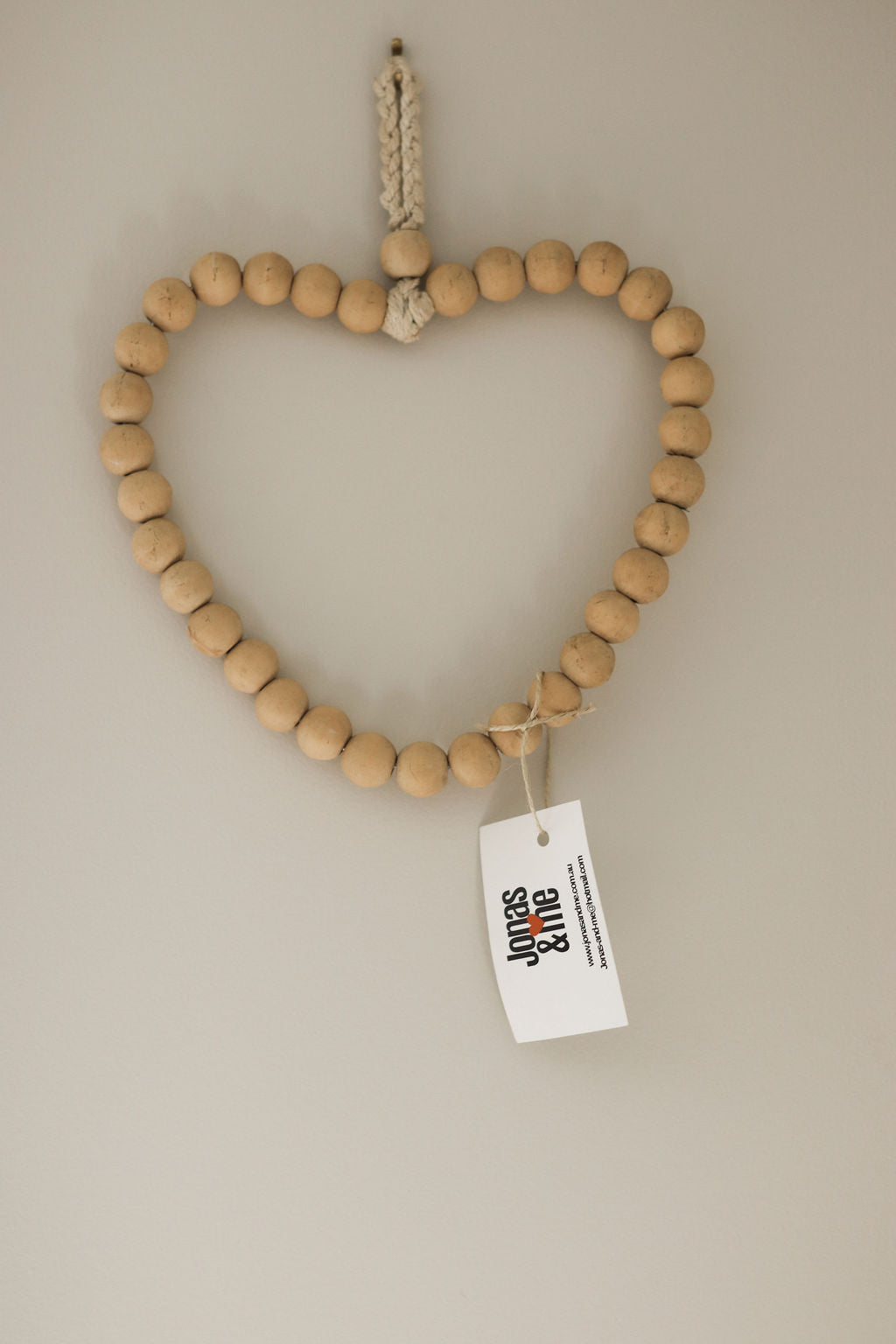 Boho Beaded Heart Wall Hanger