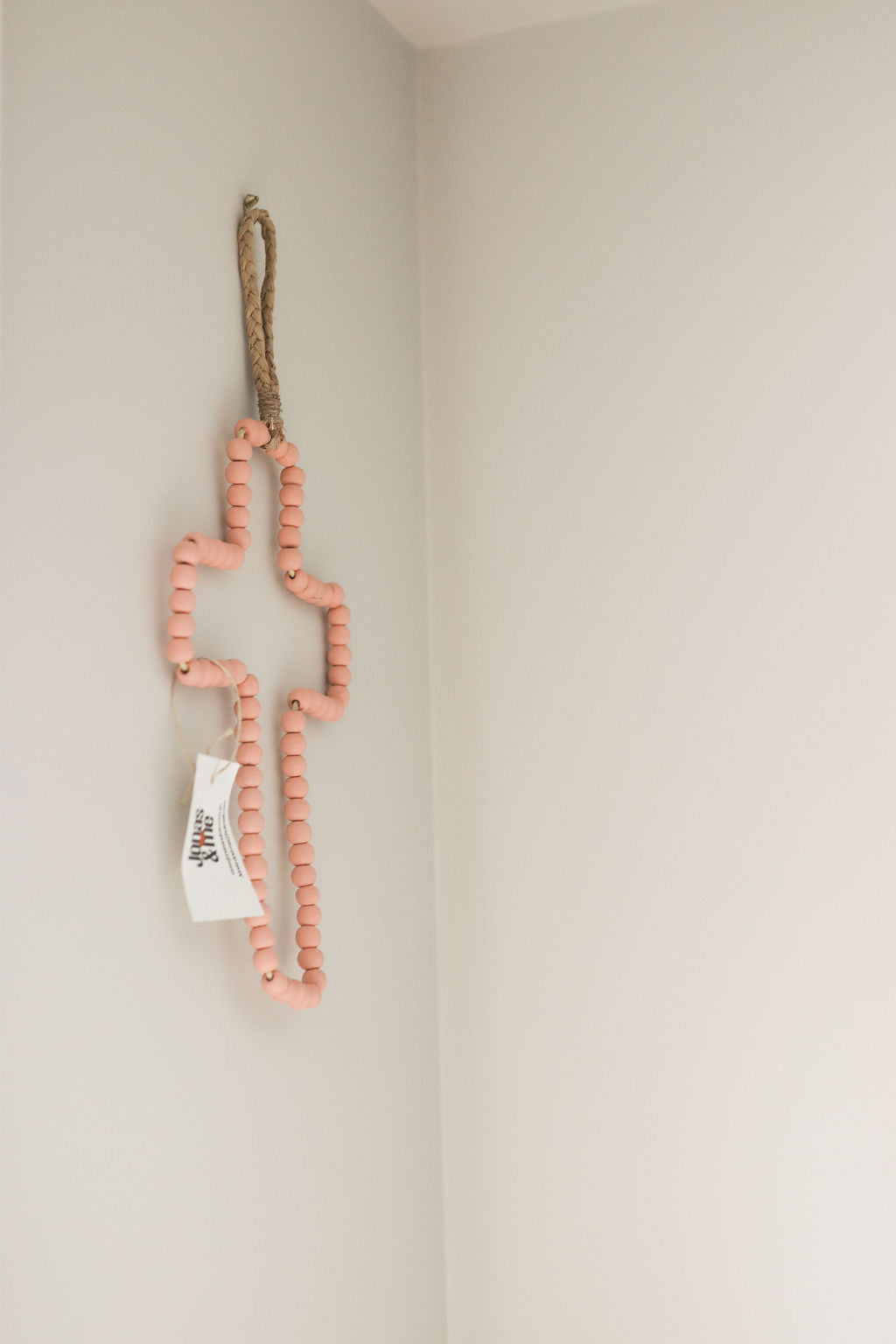 Boho Beaded Cross Wall Hanger