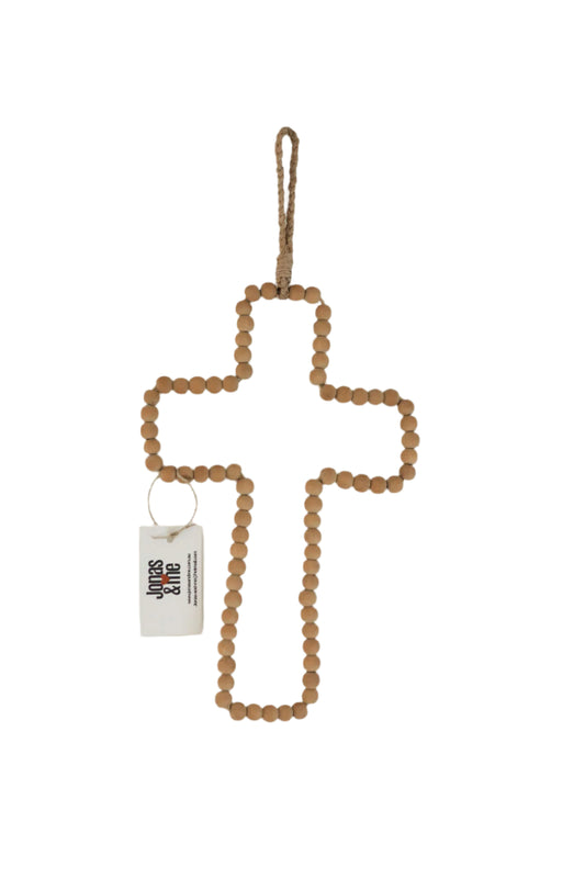 Boho Beaded Cross Wall Hanger