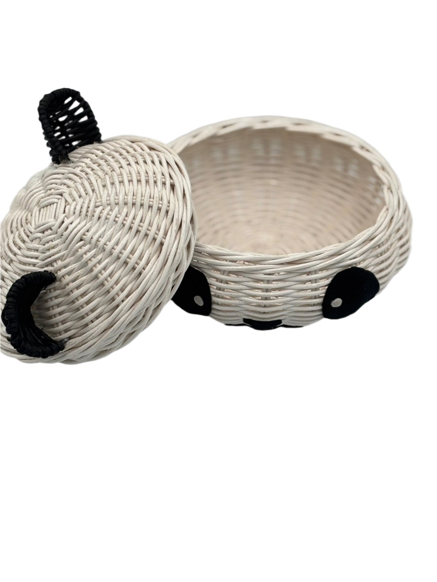 Wicker Panda Head Basket