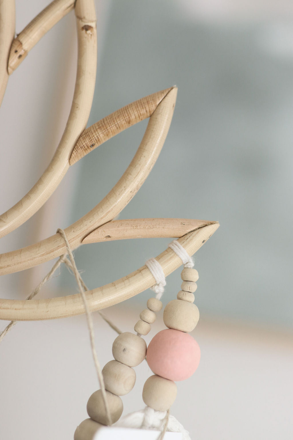Lotus Dream Catcher - Handcrafted with Beads and Bamboo Wall Hanger