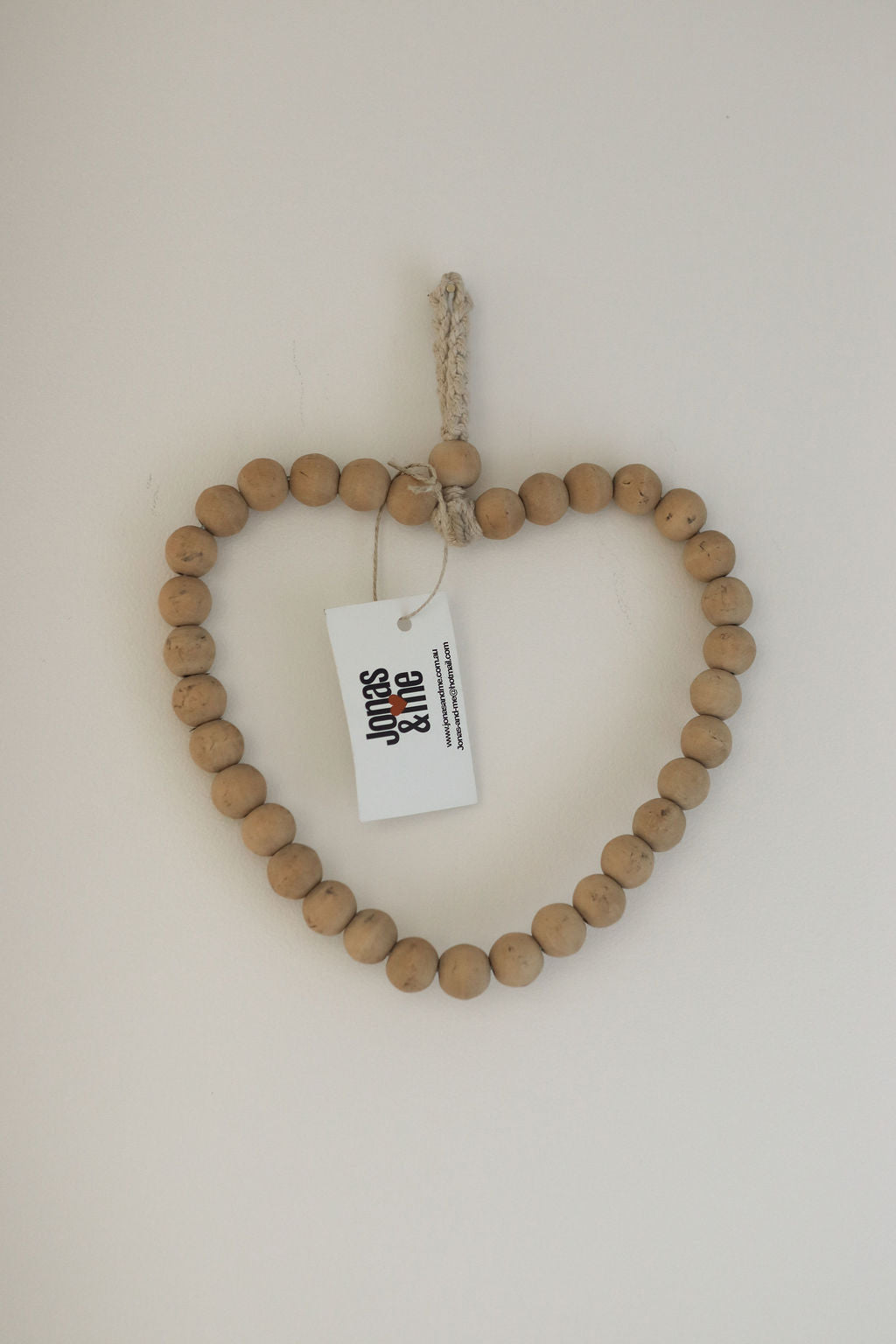 Boho Beaded Heart Wall Hanger