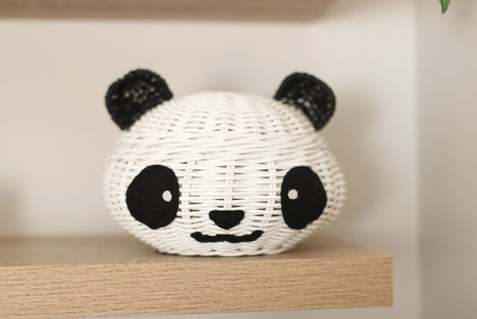 Wicker Panda Head Basket