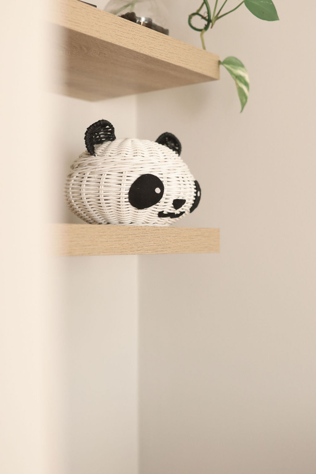 Wicker Panda Head Basket